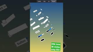 Html5 forms 3D rotation using CSS3 and JavaScript #shorts #youtubeshortsfeature #way2techknowledge