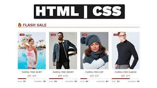 How to make ???? ecommerce website product section using html & css