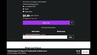 Desktop Support IT Support IT Fundamentals Training Course Udemy Course $9.99  #udemy9.99  #9.99