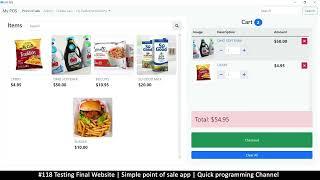 #118 Final website | Simple point of sale app in php & javascript | Quick programming tutorial