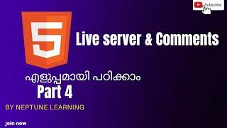 HTML Tutorial for Beginners | HTML Crash course | Part 4 |Live server & Comments | Basic Structure.