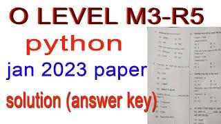 o level m3 r5 python solution jan 2023 exam