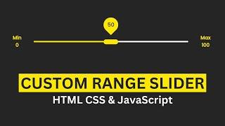 ???? How To Make Custom Range Slider Using HTML CSS & JavaScript | Create Range Slider For Website