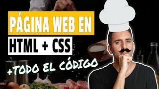 Cómo hacer la Página Web de un Restaurante en HTML y CSS