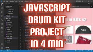 JavaScript Project in 3 min - Drum Kit Project #HTML, #CSS and #JavaScript