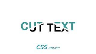 CSS Text Split Effect | Text Cut Animation