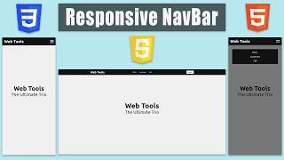 Create A Responsive Navigation Bar | HTML CSS JavaScript Tutorial