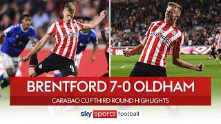 Brentford hit SEVEN past Oldham | Brentford 7-0 Oldham | League Cup Highlights