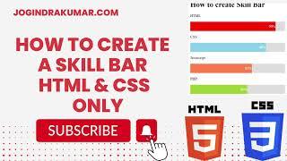 How to Create  a Skill Bar | HTML & CSS Tutorial #html #css #skills #bar #tutorial