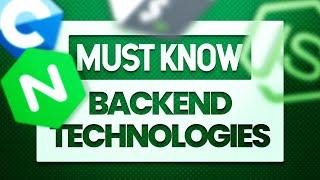 Technologies You MUST Know to Become a Backend Developer #shorts