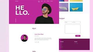 Responsive Personal Portfolio Website Using HTML, CSS And JavaScript