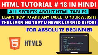 How to insert table to your website |HTML5 Tutorial # 18| |Html tables|