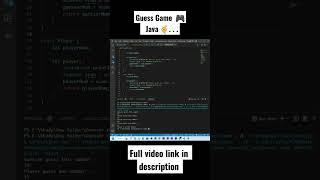 Building a Guessing Game | Java | Guess Game in Java ???? | Guessing Game in java | #guessgame #java