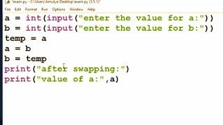 Python Program To Swap Two Numbers ! Swap 2 Variables in Python