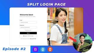 Tutorial Membuat Split Login Page dengan HTML CSS BOOTSTRAP 5 Eps 2 || Academy Coder Practice