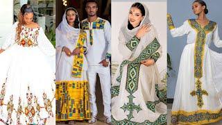 Habesha kemis Ethiopian cultural dress new style new habesha Traditional cloth