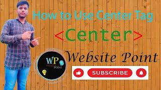 Center Tag in HTML | How to Use Center Tag in HTML | Text Center in Website #css #html #education