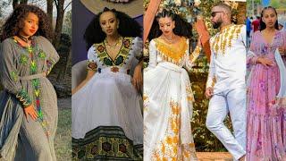 #Habesha kemis #Ethiopian cultural #dress new style best#ethiopian traditional #Haddiszematube