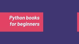 Python books for beginners