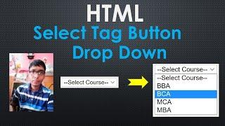 HTML select tag || HTML option tag || HTML drop-down list