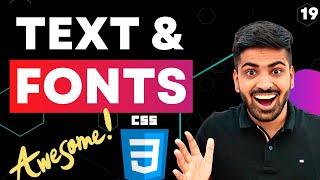 Text & Font Properties in CSS | Typography | Complete Web Development Course #19