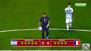 Argentina vs France - Penalty Shootout | Final FIFA World Cup 2022 | Mbappe v Messi | PES21 Gameplay