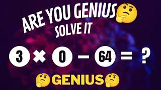 If You Are Genius ????Solve it ????236 #iq #maths #puzzle #genius