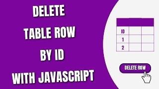 Delete Table Row By id with JavaScript [HowToCodeSchool.com]