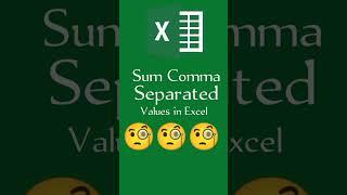 Sum Comma Separated Value in Excel #shorts #excel #exceltips #exceltutorial #msexcel #exceltrick