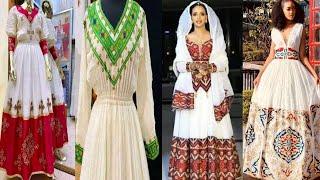 #habesha kemis #Ethiopian traditional clothes #besthabesha kemis #new desing #newfashion #newsetye