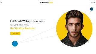 Personal Portfolio Website Design - Resume Website Hero Section - HTML - CSS - JavaScript