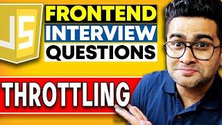 Throttling in JavaScript | Frontend Interview Question ⭐ @Technical Suneja