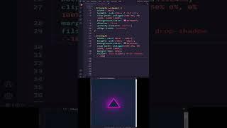 html css Neon Triangle #shorts