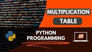 Multiplication Table in Python