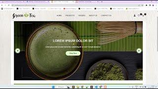 Complete  green coffee shop website  tutorial  using html css  js  php & mysql