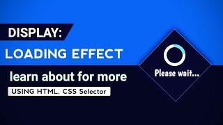 Make loading effect by coding | html and css #coding #html