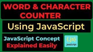 Create Word And Character Counter Website Using JavaScript In Bangla | JavaScript Tutorial