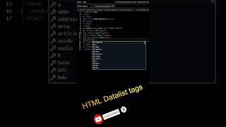 Datalist Tag in HTML || HTML5 DataList Tag Explained || programming Tips || HTML Coding || HTML sort