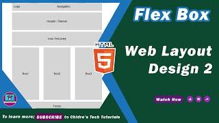 How to create Website Page Layout in HTML CSS | using Flexbox - Web Layout Design Tutorial 06