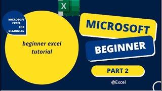 microsoft excel tutorial - beginners level 1 (Part 2)