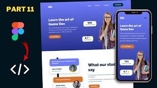 Figma To Real Website | Responsive Homepage | HTML, CSS & JavaScript | Part 11