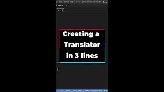 ???? Python translator in 3 lines of code #shorts #programming #coding #python