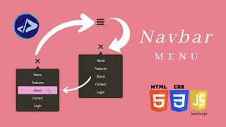 Navbar Menu | Customized Dev | Navbar Menu using HTML, CSS & JavaScript