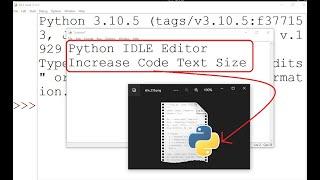 Set Python IDLE Font Size | Python Basics | Change IDLE Font size