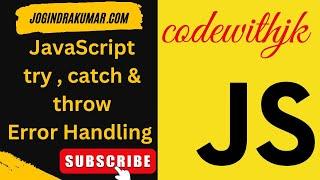 Try Catch and Throw in javascript Error Handling #html #css #javascript #try #catch #throw #error