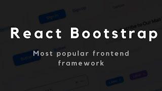 Introduction to most popular frontend framework #shorts || React Bootstrap