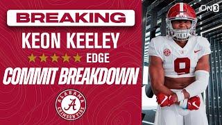 ELITE 5-Star Keon Keeley Commits To Alabama Football | Highlights, Crimson Tide Recruiting