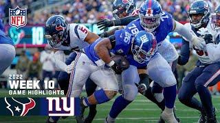 Houston Texans vs. New York Giants | 2022 Week 10 Game Highlights