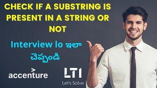 Check if a Substring present in a String or Not || How to Learn Coding in Telugu | Python in Telugu