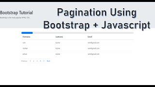 Django Project Training (5pm Batch) - 12 Aug || pagination in front-end (bootstrap and javascript)